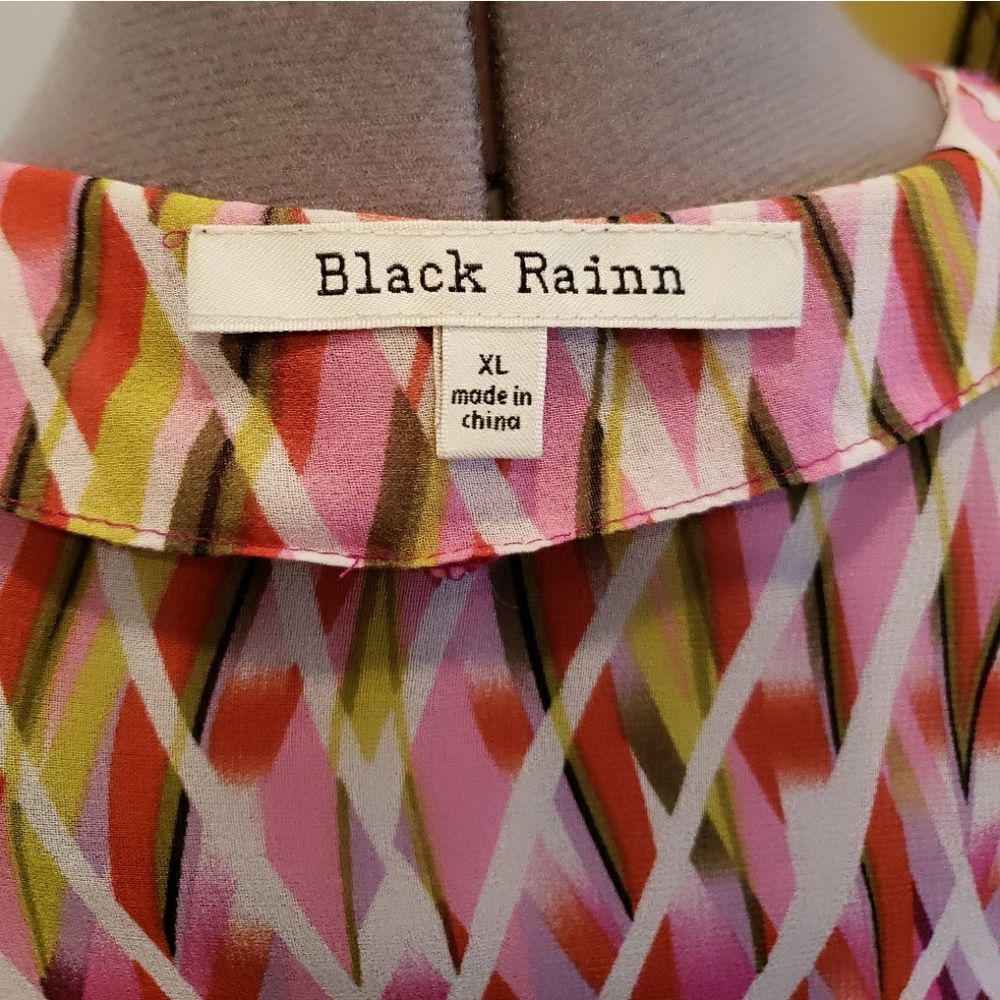 Black Rainn Open Drape Front Blouce - image 4